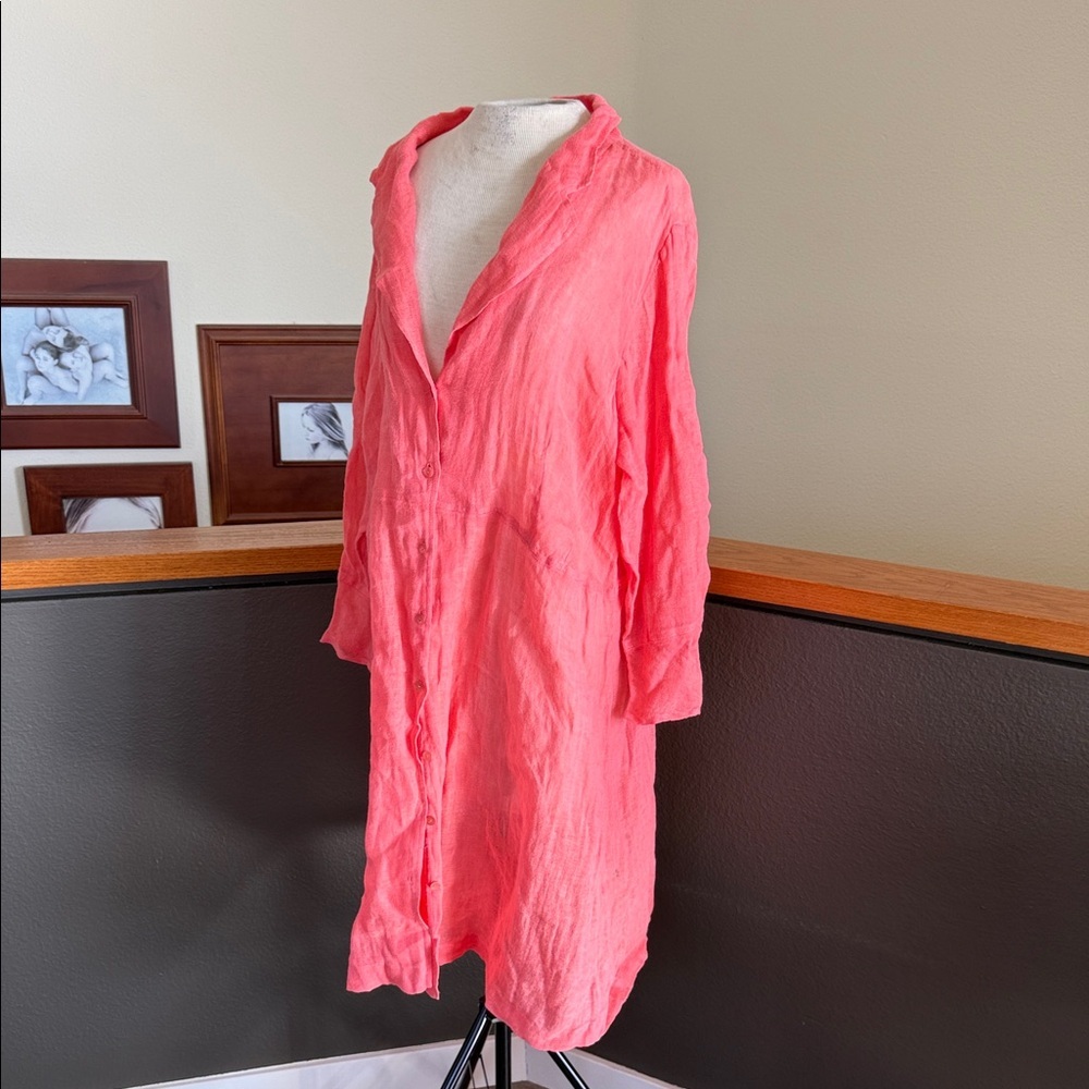 Eileen Fisher
Organic Linen shirt dress coverup